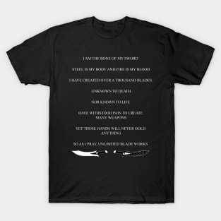 Unlimited Blade Works Chant T-Shirt